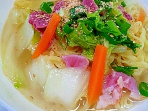 白菜とねぎの塩ラーメン♪